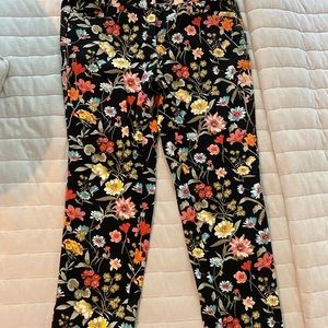 Floral Loft straight pants. New w/o tags. Size 2